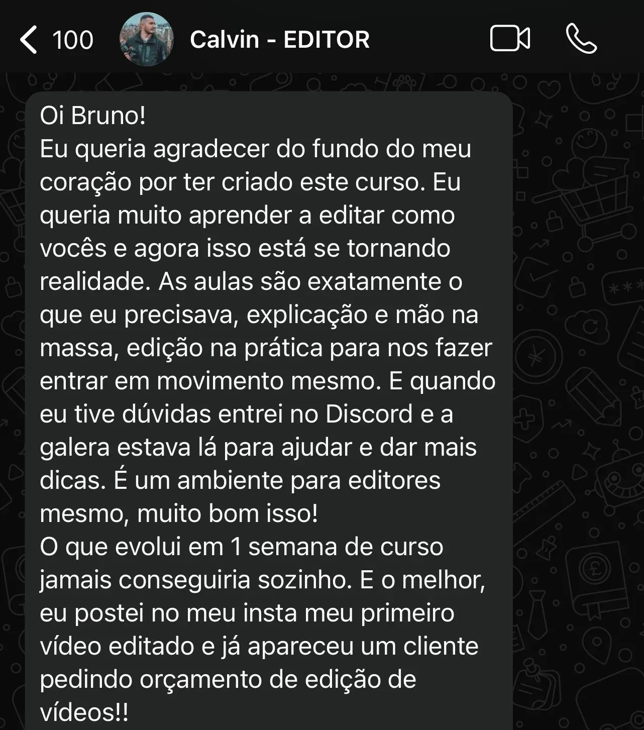 Depoimento de Calvin