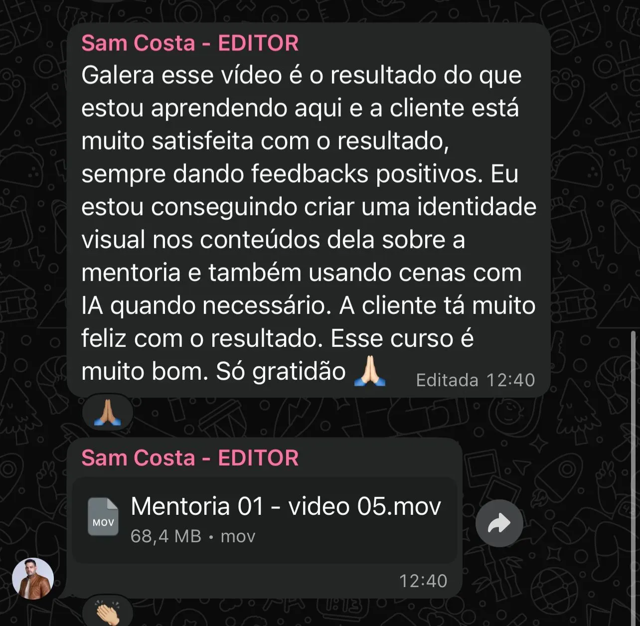 Depoimento de Sam